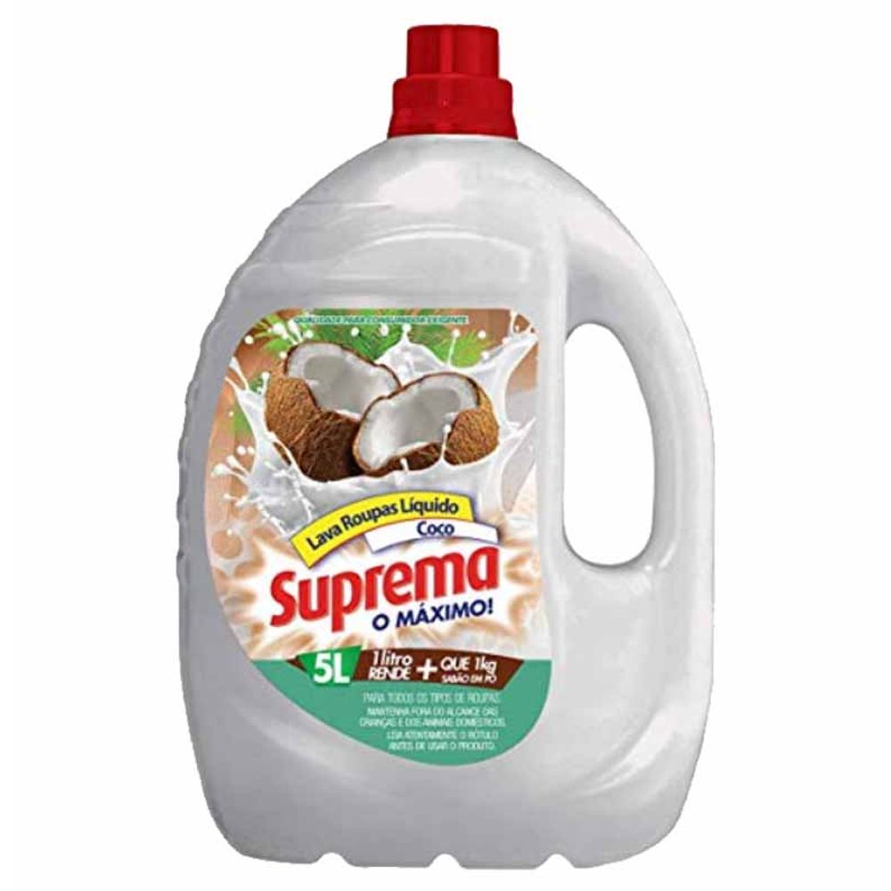 Sabao liquido 5l coco / UN / Suprema - atacadosaopaulo