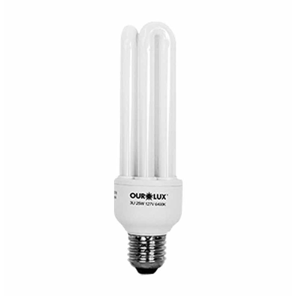 Lampada fluorescente eletronica 25w 127v / UN / Ourolux